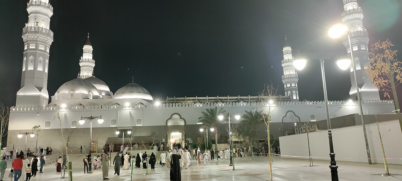 Quba Mosque at night